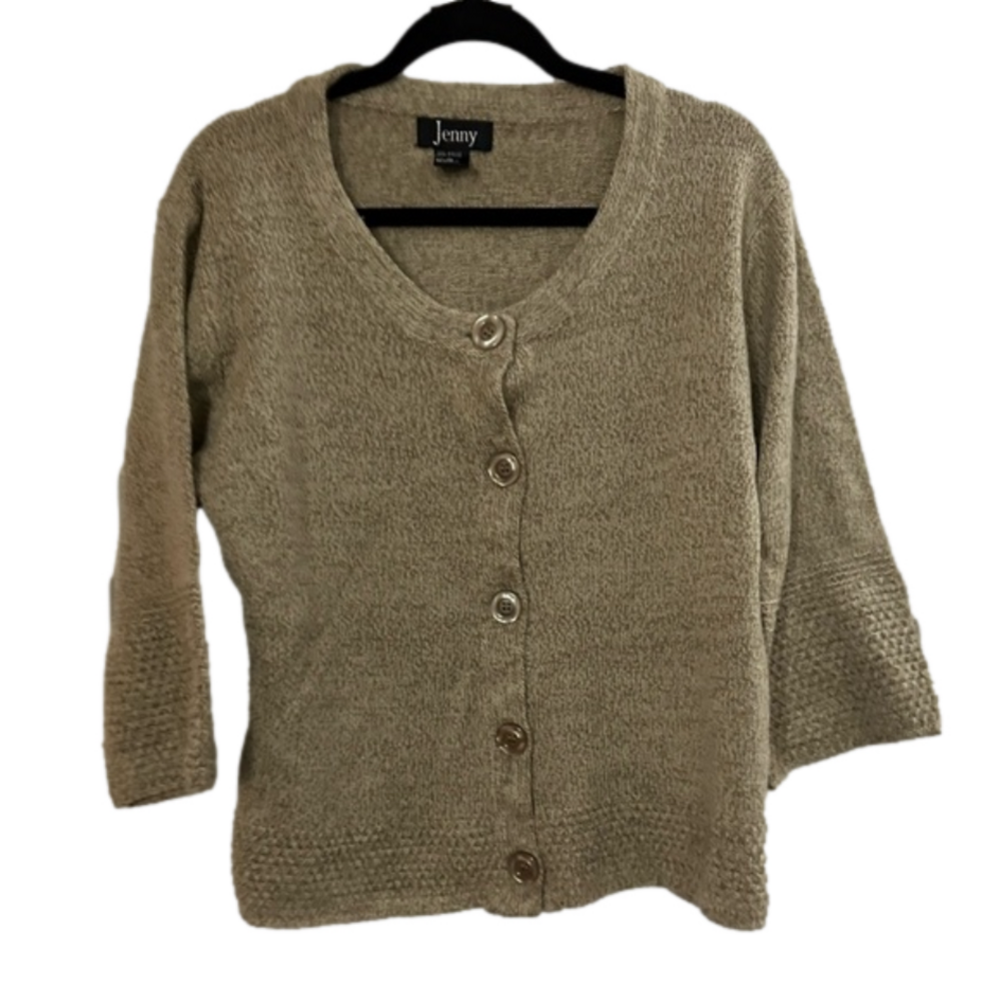 Jenny 3/4 Sleeve Cardigan Sweater - Women’s Size XL